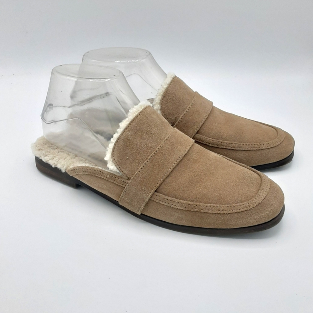 Lucky Brand Caydim Suede Faux Fur Lined Footbed Mule. Size 7.5M.